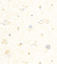 Companions Of The Sea Wallpaper by Casadeco Naturel Companions Of The Sea Wallpaper by Casadeco Naturel