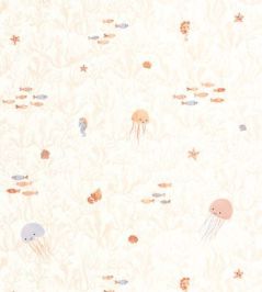 Companions Of The Sea Wallpaper by Casadeco Rose Blush Companions Of The Sea Wallpaper by Casadeco Rose Blush