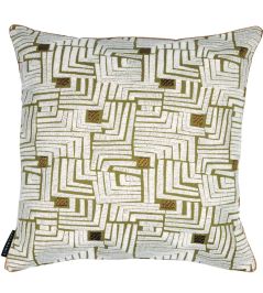 Composition Cushion 45 x 45cm by Maison Casamance Olive Composition Cushion 45 x 45cm by Maison Casamance Olive