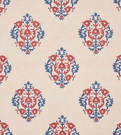 Constantine Wallpaper by Schumacher Red & Blue Constantine Wallpaper by Schumacher Red & Blue
