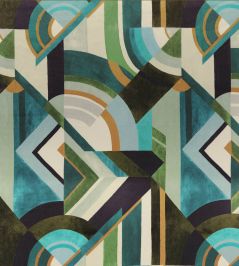 Convexe Fabric by Casamance Emeraude Convexe Fabric by Casamance Emeraude