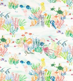 Coral Kingdom Fabric by Villa Nova Coral Coral Kingdom Fabric by Villa Nova Coral