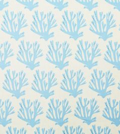 Coral Fabric by Molly Mahon Blue Coral Fabric by Molly Mahon Blue