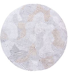 Coral Round Rug by Louis De Poortere Oyster White Coral Round Rug by Louis De Poortere Oyster White