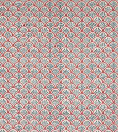 Coralli Fabric by Jane Churchill Blue/Red Coralli Fabric by Jane Churchill Blue/Red