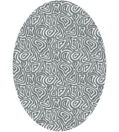 Coralia Oval Rug by William Yeoward Silver Coralia Oval Rug by William Yeoward Silver
