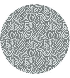 Coralia Round Rug by William Yeoward Silver Coralia Round Rug by William Yeoward Silver
