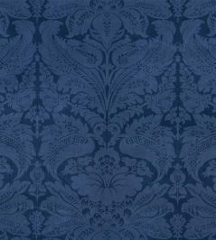 Cordwain Velvet Fabric by Schumacher Sapphire Cordwain Velvet Fabric by Schumacher Sapphire