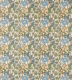 Cornflower Embroidery Fabric by Morris & Co Woad/Forest Cornflower Embroidery Fabric by Morris & Co Woad/Forest
