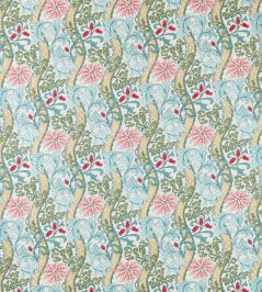 Cornflower Fabric by Morris & Co Rose/Woad Cornflower Fabric by Morris & Co Rose/Woad
