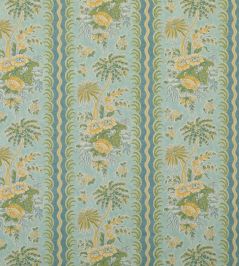 Coromandel Fabric by Marvic Vert/Jaune Coromandel Fabric by Marvic Vert/Jaune