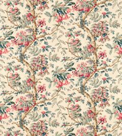 Coromandel Print Fabric by Zoffany Indigo Coromandel Print Fabric by Zoffany Indigo