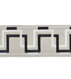 Cosimo Embroidered Braid 66mm Trimming by Houles Nero Cosimo Embroidered Braid 66mm Trimming by Houles Nero