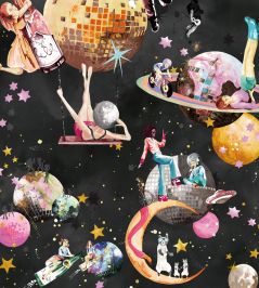 Cosmic Groove Wallpaper by Brand McKenzie Charcoal Cosmic Groove Wallpaper by Brand McKenzie Charcoal