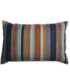 Costa Nova Cushion 40 x 60cm by Maison Casamance Pierre Bleue Terre De Sienne Costa Nova Cushion 40 x 60cm by Maison Casamance Pierre Bleue Terre De Sienne