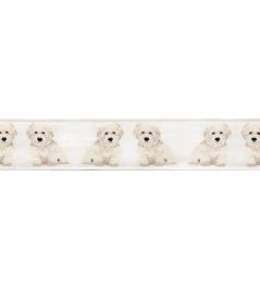Coton De Tulear Border Trimming by Samuel & Sons Cream Coton De Tulear Border Trimming by Samuel & Sons Cream