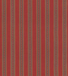 Country Stripe Fabric by Mulberry Home Red Country Stripe Fabric by Mulberry Home Red