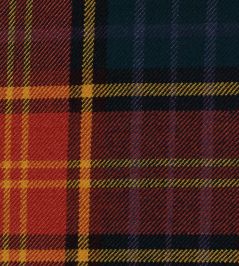 County Roscommon Fabric by The Isle Mill Blue/Orange/Yellow County Roscommon Fabric by The Isle Mill Blue/Orange/Yellow