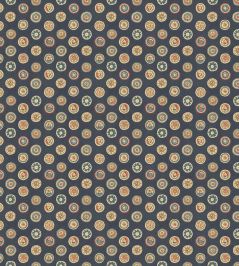 Court Buttons Wallpaper by GP & J Baker Indigo Court Buttons Wallpaper by GP & J Baker Indigo