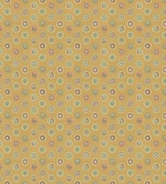 Court Buttons Wallpaper by GP & J Baker Ochre Court Buttons Wallpaper by GP & J Baker Ochre