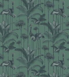 Crane Fonda Wallpaper by Divine Savages Jade Green Crane Fonda Wallpaper by Divine Savages Jade Green