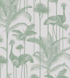 Crane Fonda Wallpaper by Divine Savages Palm Green Crane Fonda Wallpaper by Divine Savages Palm Green
