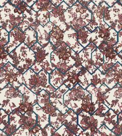 Creeping Trellis Fabric by Parker & Jules Wedwood Red Creeping Trellis Fabric by Parker & Jules Wedwood Red