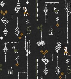 Criollo Wallpaper by Coordonne Carbon Criollo Wallpaper by Coordonne Carbon