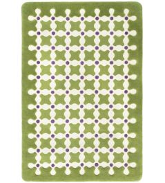 Criss Cross Rug by cc-tapis Green Criss Cross Rug by cc-tapis Green