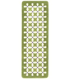 Criss Cross Runner Rug by cc-tapis Green Criss Cross Runner Rug by cc-tapis Green