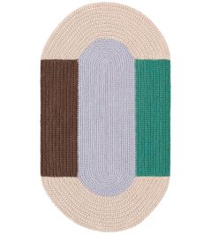 Crochet Mono Rug by GAN Blue Crochet Mono Rug by GAN Blue