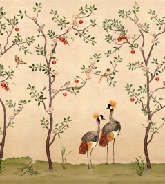 Crowned Crane Mural by Coordonne Nacre Crowned Crane Mural by Coordonne Nacre