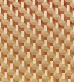 Cubic Fabric by Kirkby Design Copper Cubic Fabric by Kirkby Design Copper