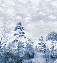 Cumbria Mural by Anna French Blue and White on Pearl Cumbria Mural by Anna French Blue and White on Pearl
