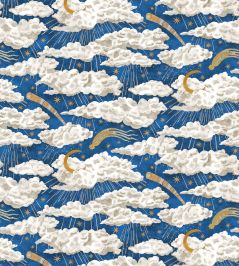 Cumulus Luna Wallpaper by Josephine Munsey Bright Blue Cumulus Luna Wallpaper by Josephine Munsey Bright Blue