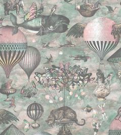 Curious Skies Wallpaper by Brand McKenzie Pink / Aqua Curious Skies Wallpaper by Brand McKenzie Pink / Aqua