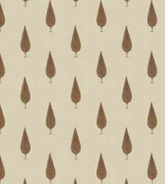 Cypress Fabric by JORO Coffee/Red Cypress Fabric by JORO Coffee/Red