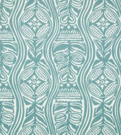 Dacha Fabric by Volga Linen Teal/Oyster Dacha Fabric by Volga Linen Teal/Oyster