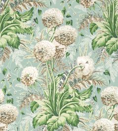 Dahlia Wallpaper by Anna French Neutral on Robin's Egg Dahlia Wallpaper by Anna French Neutral on Robin's Egg