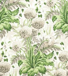Dahlia Fabric by Anna French Spring on White Dahlia Fabric by Anna French Spring on White
