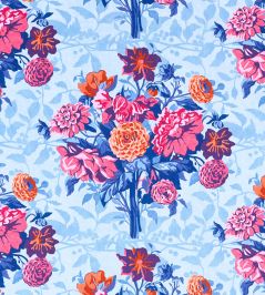 Dahlia Bunch Fabric by Harlequin Lapis/Carnelian/Spinel Dahlia Bunch Fabric by Harlequin Lapis/Carnelian/Spinel