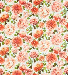 Dahlia Fabric by Harlequin Coral / Fig Leaf / Sky Dahlia Fabric by Harlequin Coral / Fig Leaf / Sky