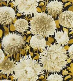 Dahlia Wallpaper by Harlequin Fig Blossom / Nectar / Black Earth Dahlia Wallpaper by Harlequin Fig Blossom / Nectar / Black Earth
