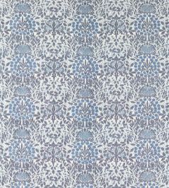 Daisy & Oak Warp Print Fabric by Morris & Co Indigo Daisy & Oak Warp Print Fabric by Morris & Co Indigo