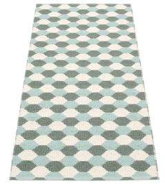 Dana Rug by Pappelina Army/Pale Turquoise/Vanilla Dana Rug by Pappelina Army/Pale Turquoise/Vanilla