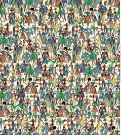 Dancing Parade Wallpaper by Christopher Farr Cloth Cobalt Dancing Parade Wallpaper by Christopher Farr Cloth Cobalt