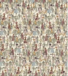 Dancing Parade Wallpaper by Christopher Farr Cloth Slate Dancing Parade Wallpaper by Christopher Farr Cloth Slate