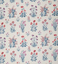 Dapuri Fabric by Nina Campbell Blue/Red Dapuri Fabric by Nina Campbell Blue/Red