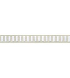 Dash Tape Trimming by Thibaut White on Linen Dash Tape Trimming by Thibaut White on Linen