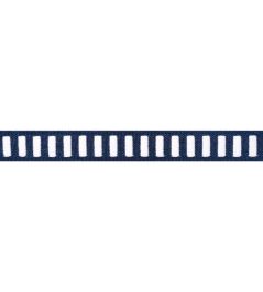Dash Tape Trimming by Thibaut White on Navy Dash Tape Trimming by Thibaut White on Navy